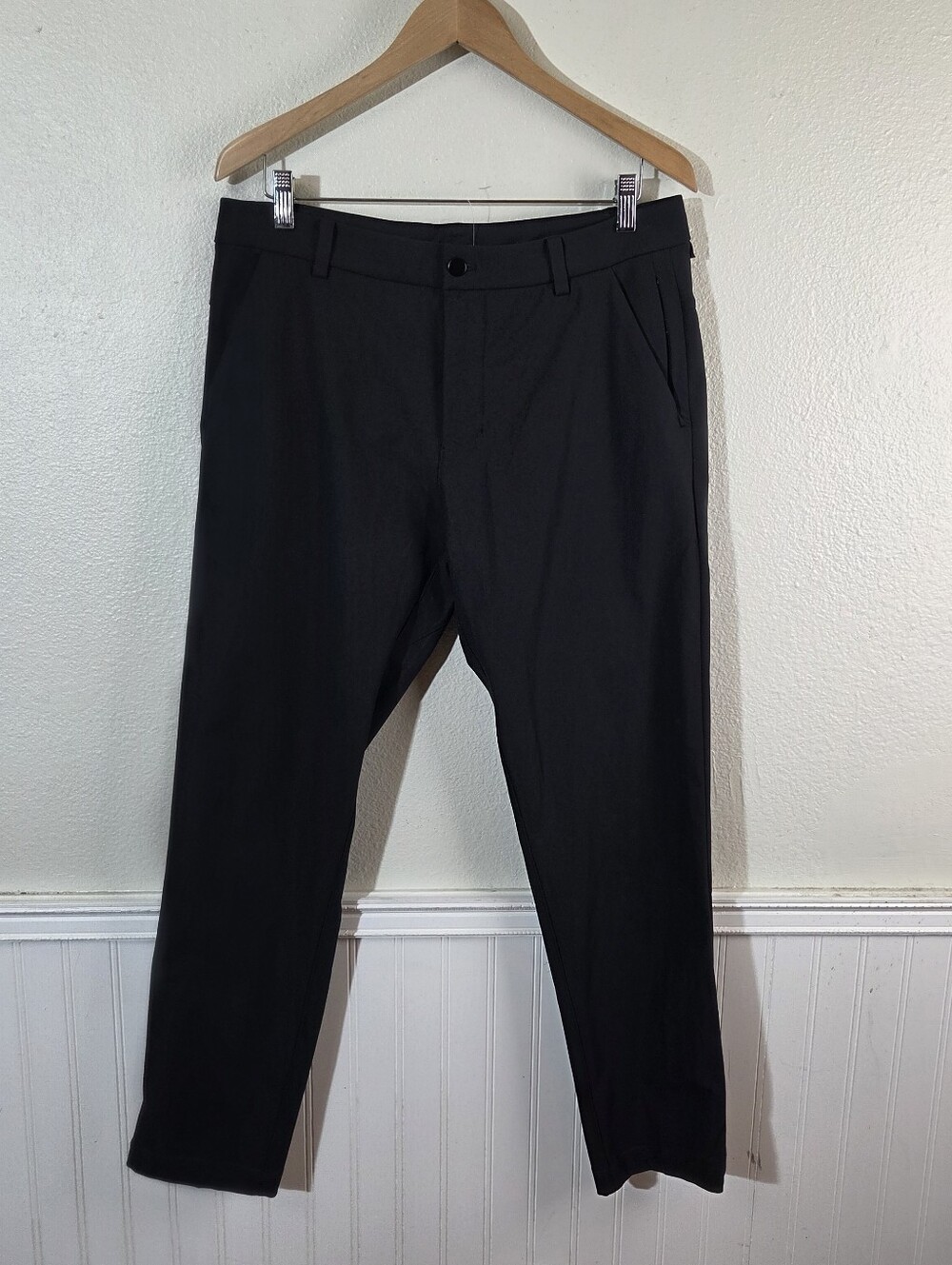 Lululemon Men's ABC Classic Fit Pants Black 33 Warpstreme Stretch 5 Pocket